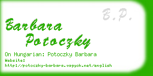 barbara potoczky business card